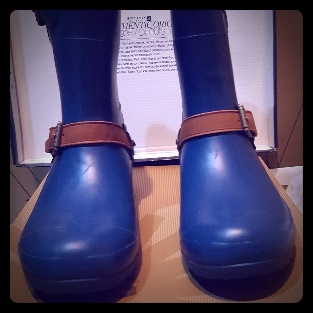 Sperry Top Sider Walker Fog Blue Fleece Lined Wate